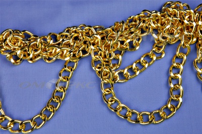 Цепь металл декоративная №11 (17*13) золото (10+/-1 м)  - купить в Рязани. Цена: 1 341.87 руб.