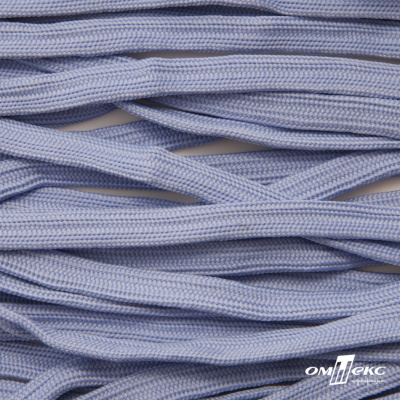 Шнур плетеный (плоский) d-12 мм, (уп.90+/-1м), 100% полиэстер, цв.259 - голубой - купить в Рязани. Цена: 8.62 руб.