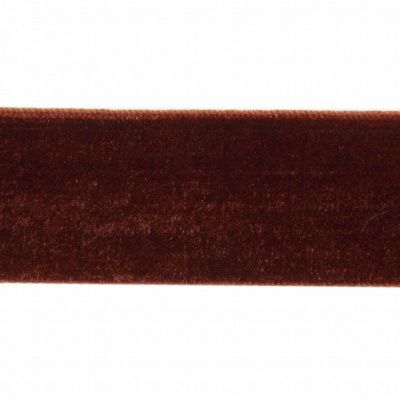 Лента бархатная нейлон, шир.25 мм, (упак. 45,7м), цв.120-шоколад - купить в Рязани. Цена: 981.09 руб.