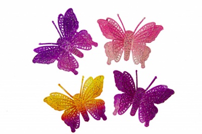 Бабочка декоративная пластиковая #12 - купить в Рязани. Цена: 7.09 руб.