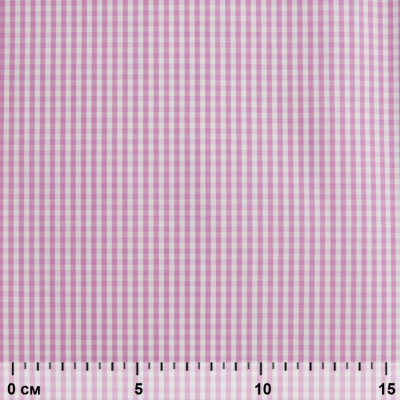 Ткань сорочечная Клетка Виши, 115 г/м2, 58% пэ,42% хл, шир.150 см, цв.1-розовый, (арт.111) - купить в Рязани. Цена 306.69 руб.