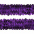 Тесьма с пайетками 12, шир. 30 мм/уп. 25+/-1 м, цвет фиолет - купить в Рязани. Цена: 1 098.48 руб.