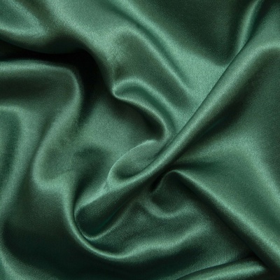 Поли креп-сатин 19-5420, 125 (+/-5) гр/м2, шир.150см, цвет зелёный - купить в Рязани. Цена 155.57 руб.