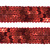 Тесьма с пайетками 3, шир. 20 мм/уп. 25+/-1 м, цвет красный - купить в Рязани. Цена: 778.19 руб.