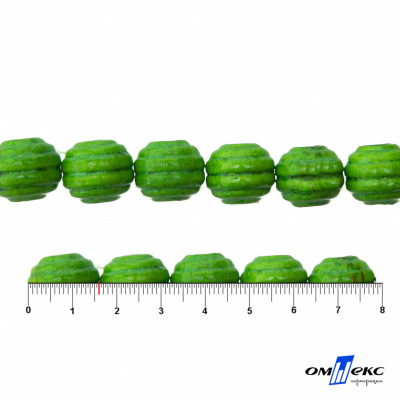 0309-Бусины деревянные "ОмТекс", 16 мм, упак.50+/-3шт, цв.019-зеленый - купить в Рязани. Цена: 62.22 руб.