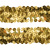 Тесьма с пайетками D16, шир. 30 мм/уп. 25+/-1 м, цвет золото - купить в Рязани. Цена: 1 087.39 руб.