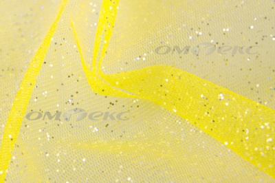 Сетка Глиттер, 40 гр/м2, шир.160см, цвет жёлтый - купить в Рязани. Цена 163.01 руб.