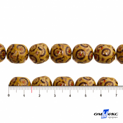 0129-Бусины деревянные "ОмТекс", 15 мм, упак.50+/-3шт - купить в Рязани. Цена: 77 руб.