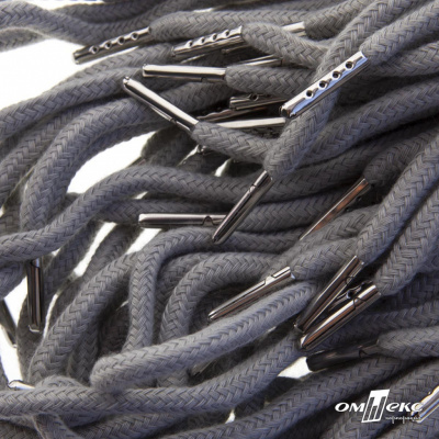 Шнурки #107-08, круглые 130 см, цв.серый - купить в Рязани. Цена: 26.88 руб.