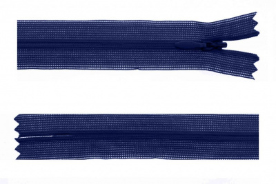 Молния потайная Т3 919, 20 см, капрон, цвет т.синий - купить в Рязани. Цена: 5.27 руб.