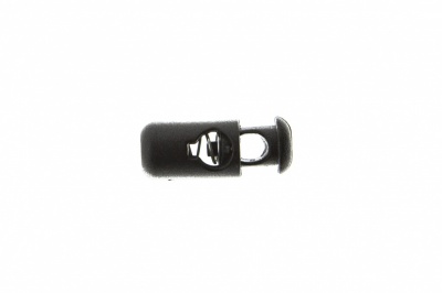 8108 Фиксатор пластиковый "Бочонок", 20х8 мм, цвет чёрный - купить в Рязани. Цена: 1.31 руб.