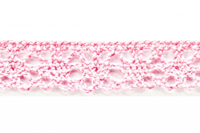 Тесьма кружевная 0621-1607, шир. 15 мм/уп. 20+/-1 м, цвет 096-розовый - купить в Рязани. Цена: 302.42 руб.