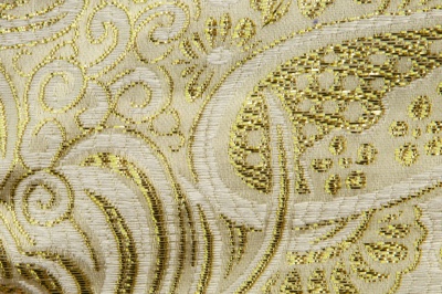 Ткань костюмная жаккард №5, 140 гр/м2, шир.150см, цвет золото - купить в Рязани. Цена 383.29 руб.