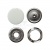Кнопка рубашечная (закрытая) 9,5мм - эмаль, цв.101 - белый - купить в Рязани. Цена: 6.65 руб.