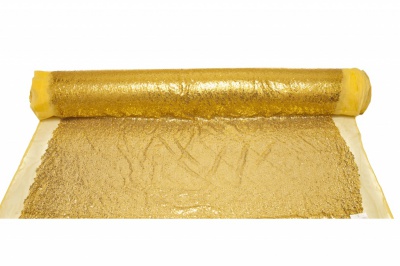 Сетка с пайетками №6, 188 гр/м2, шир.130см, цвет золото - купить в Рязани. Цена 371.02 руб.