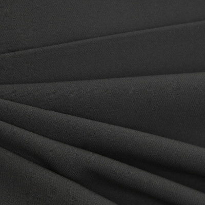 Костюмная ткань "Элис", 220 гр/м2, шир.150 см, цвет чёрный - купить в Рязани. Цена 308 руб.