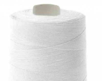 Швейные нитки (армированные) 28S/2, нам. 2 500 м, цвет белый - купить в Рязани. Цена: 148.95 руб.