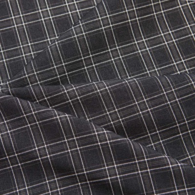 Ткань костюмная клетка 25052 2027, 198 гр/м2, шир.150см, цвет т.серый/сер/бел - купить в Рязани. Цена 427.13 руб.