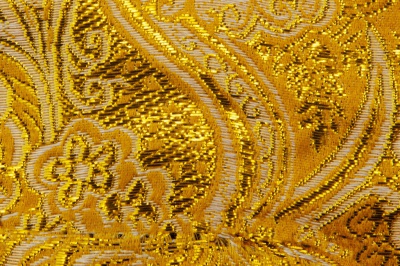 Ткань костюмная жаккард №12, 140 гр/м2, шир.150см, цвет жёлтый - купить в Рязани. Цена 383.29 руб.
