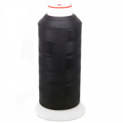 Нитки текстурированные некручёные, намот. 5 000 м, цвет чёрный - купить в Рязани. Цена: 70.43 руб.