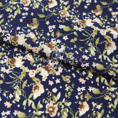 Плательная ткань "Фламенко" 1.1, 80 гр/м2, шир.150 см, принт растительный - купить в Рязани. Цена 241.49 руб.