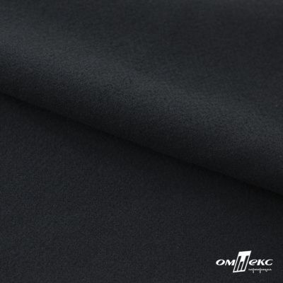Трикотажное полотно "Капри" 100% полиэстр, 152см, 320 г/м2, чёрный, м - купить в Рязани. Цена 374 руб.