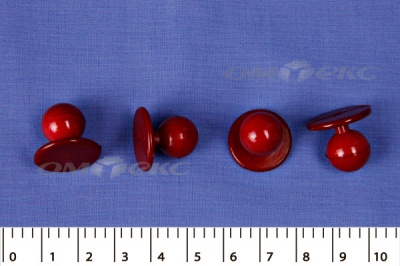 Пуговица поварская "Пукля", 10 мм, цвет красный - купить в Рязани. Цена: 2.28 руб.