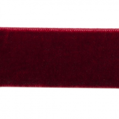 Лента бархатная нейлон, шир.25 мм, (упак. 45,7м), цв.240-бордо - купить в Рязани. Цена: 809.01 руб.