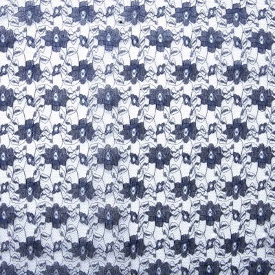 Кружевное полотно гипюр 10102, шир.150 см, цвет т.синий/dark blue - купить в Рязани. Цена 177.14 руб.