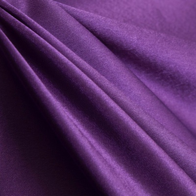 Поли креп-сатин 19-3536, 125 (+/-5) гр/м2, шир.150см, цвет фиолетовый - купить в Рязани. Цена 155.57 руб.
