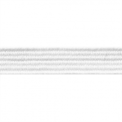 Резиновые нити с текстильным покрытием, шир. 6 мм (182 м/уп), цв.-белый - купить в Рязани. Цена: 705.59 руб.