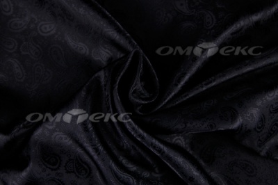 Ткань подкладочная жаккард Р14098, чёрный, 85 г/м2, шир. 150 см, 230T - купить в Рязани. Цена 166.45 руб.