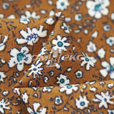Плательная ткань "Фламенко" 11.1, 80 гр/м2, шир.150 см, принт растительный - купить в Рязани. Цена 239.03 руб.