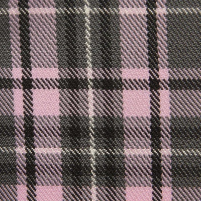 Ткань костюмная клетка 25577 2014, 230 гр/м2, шир.150см, цвет серый/роз/ч/бел - купить в Рязани. Цена 545.24 руб.