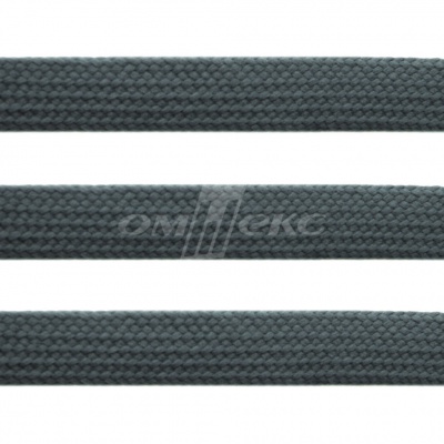 Шнур плетеный (плоский) d-12 мм, (уп.90+/-1м), 100% полиэстер, цв.272 - серый - купить в Рязани. Цена: 8.62 руб.