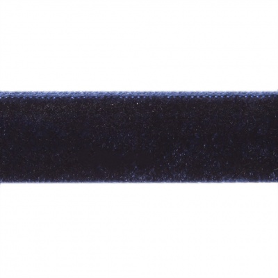 Лента бархатная нейлон, шир.12 мм, (упак. 45,7м), цв.180-т.синий - купить в Рязани. Цена: 415.80 руб.