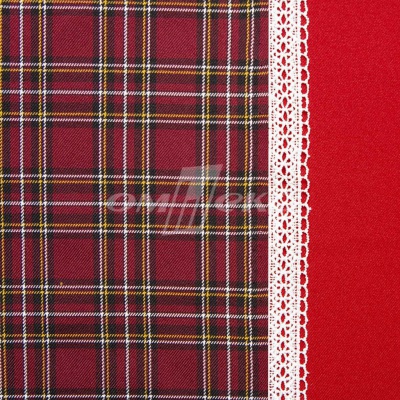 Ткань костюмная клетка 24379 2012, 230 гр/м2, шир.150см, цвет бордовый/бел/жел - купить в Рязани. Цена 539.74 руб.