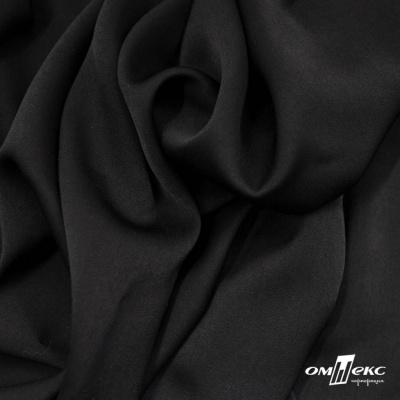 Ткань плательная Габриэль 100% полиэстер,140 (+/-10) гр/м2, шир. 150 см, цв. черный BLACK - купить в Рязани. Цена 248.37 руб.