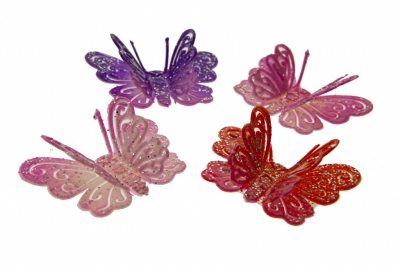 Бабочка декоративная пластиковая #9 - купить в Рязани. Цена: 7.09 руб.