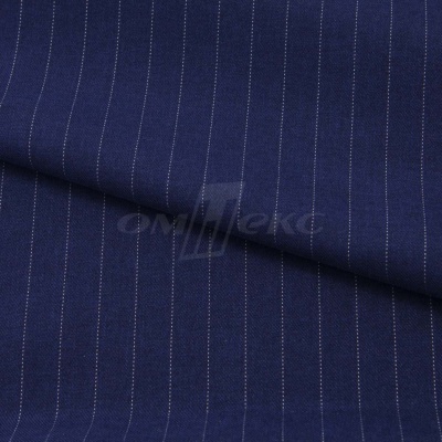 Костюмная ткань "Жаклин", 188 гр/м2, шир. 150 см, цвет тёмно-синий - купить в Рязани. Цена 430.84 руб.