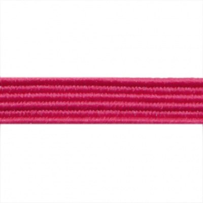 Резиновые нити с текстильным покрытием, шир. 6 мм ( упак.30 м/уп), цв.- 84-фуксия - купить в Рязани. Цена: 155.22 руб.