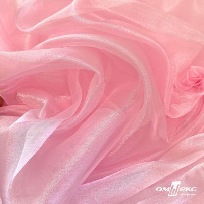 Ткань органза, 100% полиэстр, 28г/м2, шир. 150 см, цв. #47 розовая пудра - купить в Рязани. Цена 86.24 руб.