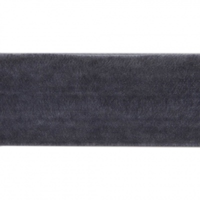 Лента бархатная нейлон, шир.25 мм, (упак. 45,7м), цв.189-т.серый - купить в Рязани. Цена: 981.09 руб.