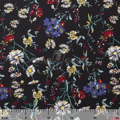 Плательная ткань "Фламенко" 6.2, 80 гр/м2, шир.150 см, принт растительный - купить в Рязани. Цена 239.03 руб.