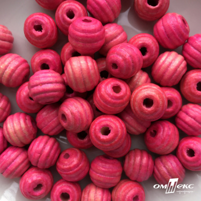 0309-Бусины деревянные "ОмТекс", 16 мм, упак.50+/-3шт, цв.023-розовый - купить в Рязани. Цена: 62.22 руб.
