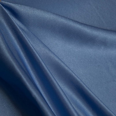 Поли креп-сатин 16-4132, 125 (+/-5) гр/м2, шир.150см, цвет голубой - купить в Рязани. Цена 155.57 руб.