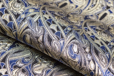Ткань костюмная жаккард, 135 гр/м2, шир.150см, цвет синий№18 - купить в Рязани. Цена 441.95 руб.