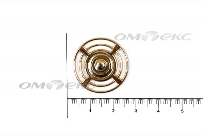 Кнопки пришивные №2 25 мм золото - купить в Рязани. Цена: 53.90 руб.