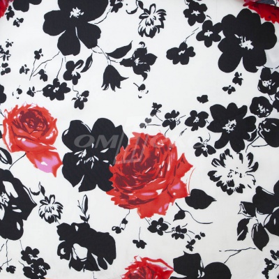 Плательная ткань "Фламенко" 22.1, 80 гр/м2, шир.150 см, принт растительный - купить в Рязани. Цена 239.03 руб.