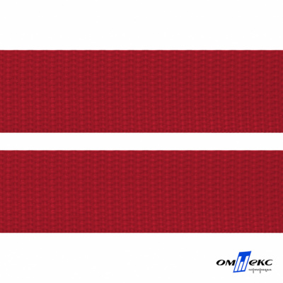 Красный- цв.171-Текстильная лента-стропа 550 гр/м2 ,100% пэ шир.40 мм (боб.50+/-1 м) - купить в Рязани. Цена: 637.68 руб.